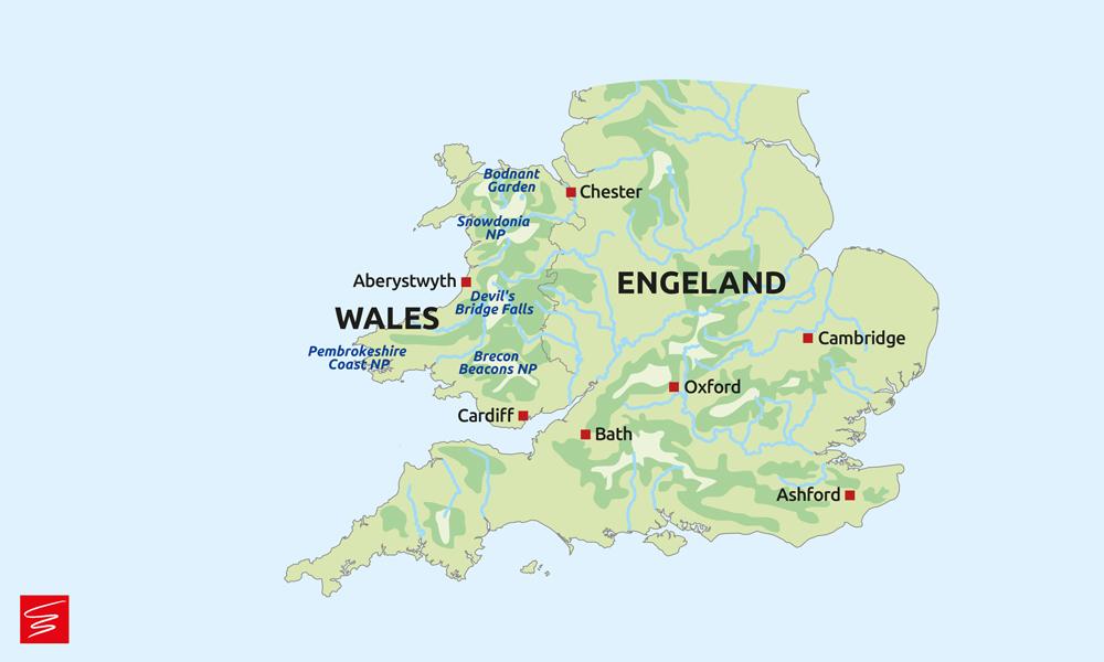 Reisschema Wales The Great Outdoors